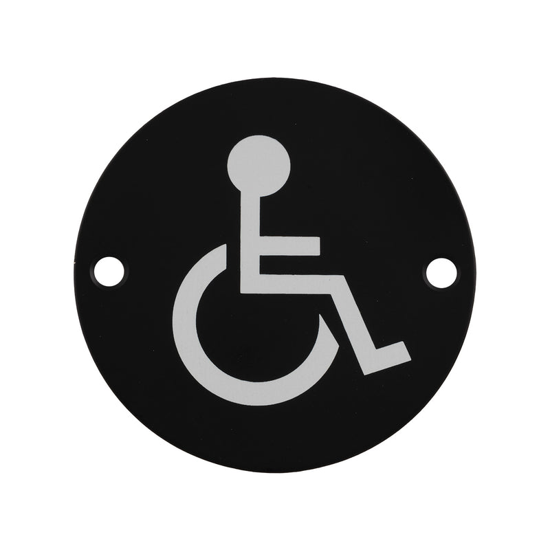 76Mm Sign - Accessible - Face Fix - Matt Black