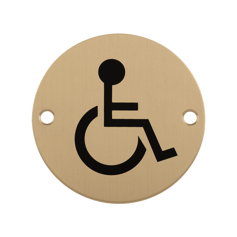 76Mm Sign - Accessible - Face Fix - Satin PVD