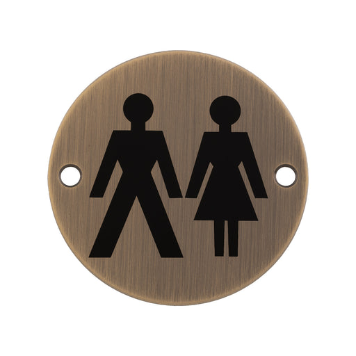 76Mm Sign - Unisex - Face Fix - Antique Brass