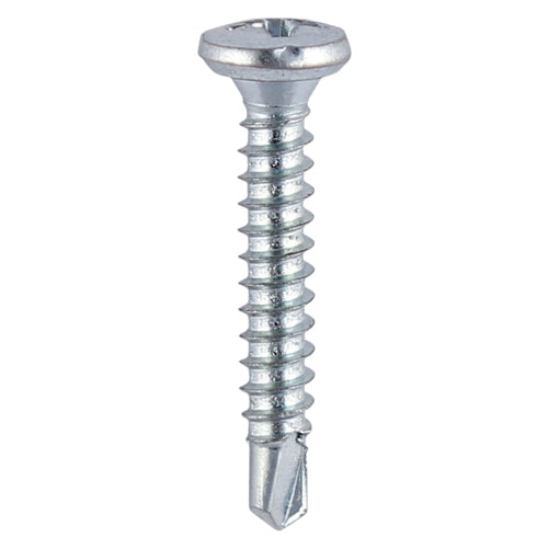 TIMCO Window Fabrication Screws Friction Stay Pan PH Self-Tapping Thread Self-Drilling Point Martensitic Stainless Steel & Silver Organic