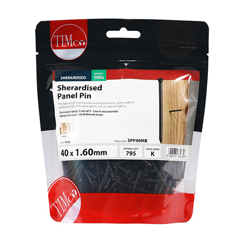 TIMCO Panel Pins Sherardised — Small Bag