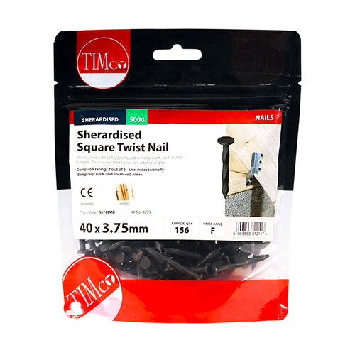 TIMCO Square Twist Nails Sherardised — Small Bag