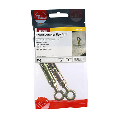 TIMCO Forged Eyes With Sheil Anchors Gold — Trade Pack