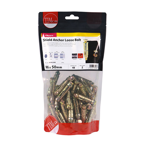 TIMCO Shield Anchors Loose Bolt Gold — Bag