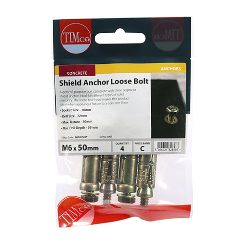 TIMCO Shield Anchors Loose Bolt Gold — Trade Pack