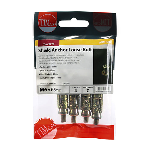TIMCO Shield Anchors Loose Bolt Gold — Trade Pack