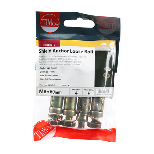 TIMCO Shield Anchors Loose Bolt Gold — Trade Pack