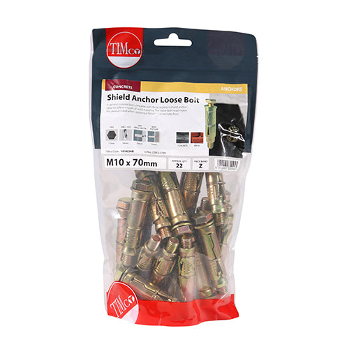 TIMCO Shield Anchors Loose Bolt Gold - M10:10L