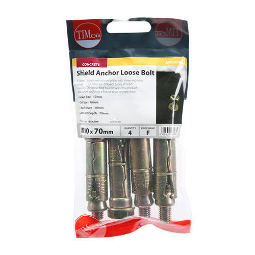 TIMCO Shield Anchors Loose Bolt Gold — Trade Pack