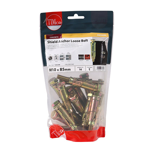 TIMCO Shield Anchors Loose Bolt Gold — Bag