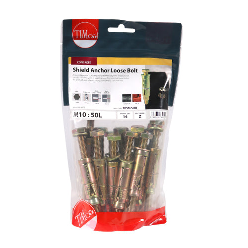 TIMCO Shield Anchors Loose Bolt Gold — Bag