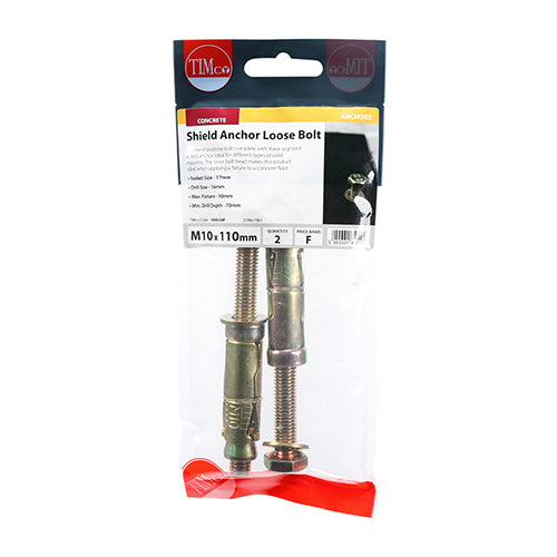 TIMCO Shield Anchors Loose Bolt Gold - M10:10L