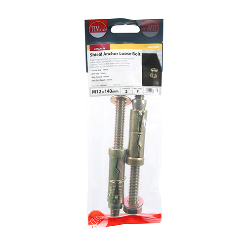 TIMCO Shield Anchors Loose Bolt Gold — Trade Pack