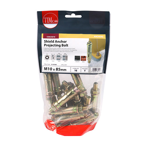 TIMCO Shield Anchors Projecting Bolt Gold — Bag
