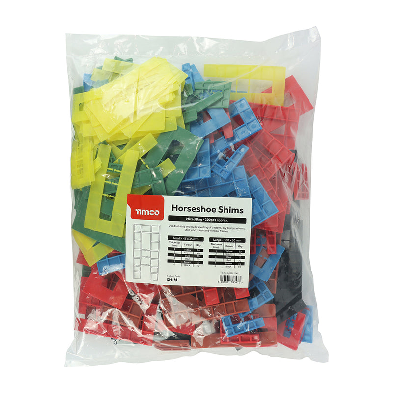TIMCO Assorted Horseshoe Shims - 1.0, 3.0, 5.0, 6.0mm