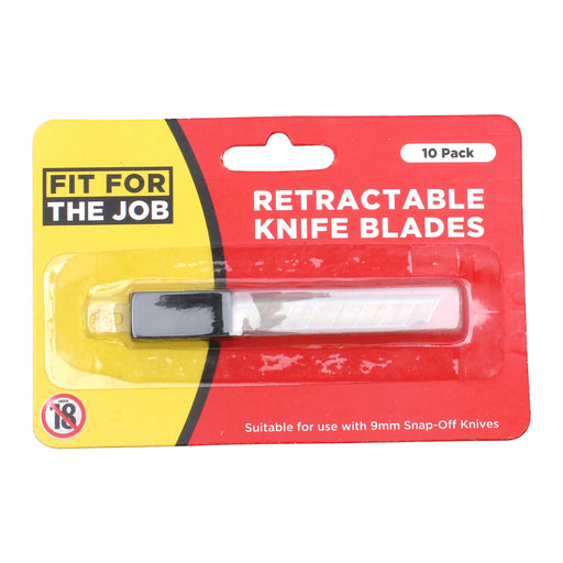 Fit For The Job 10pk 9mm Snap Off Knife Blades