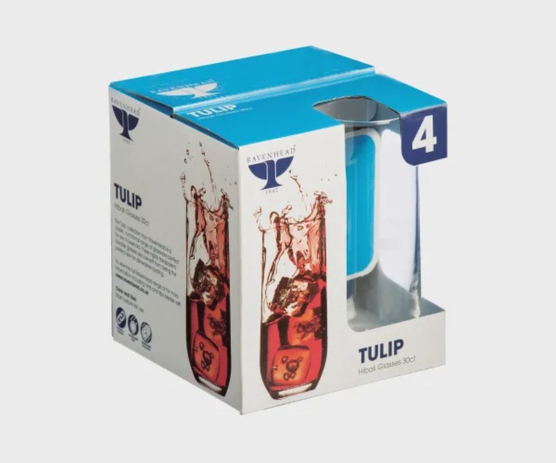 Tulip 4 Pack Hiball Glasses 30Cl