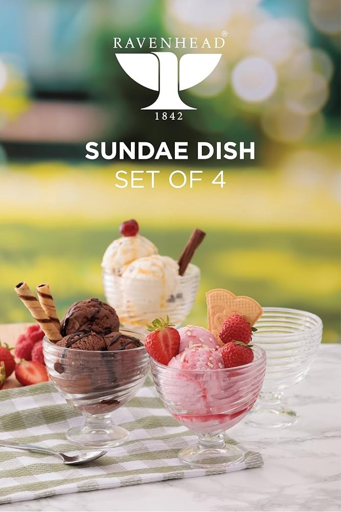 Essentials Swirl Sundae Dish Set Of 4