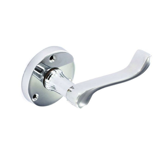 Securit Chrome Round Latch Handles (Pair) 60mm