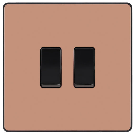 BG Electrical Evolve Polished Copper - Double, 2 way switch