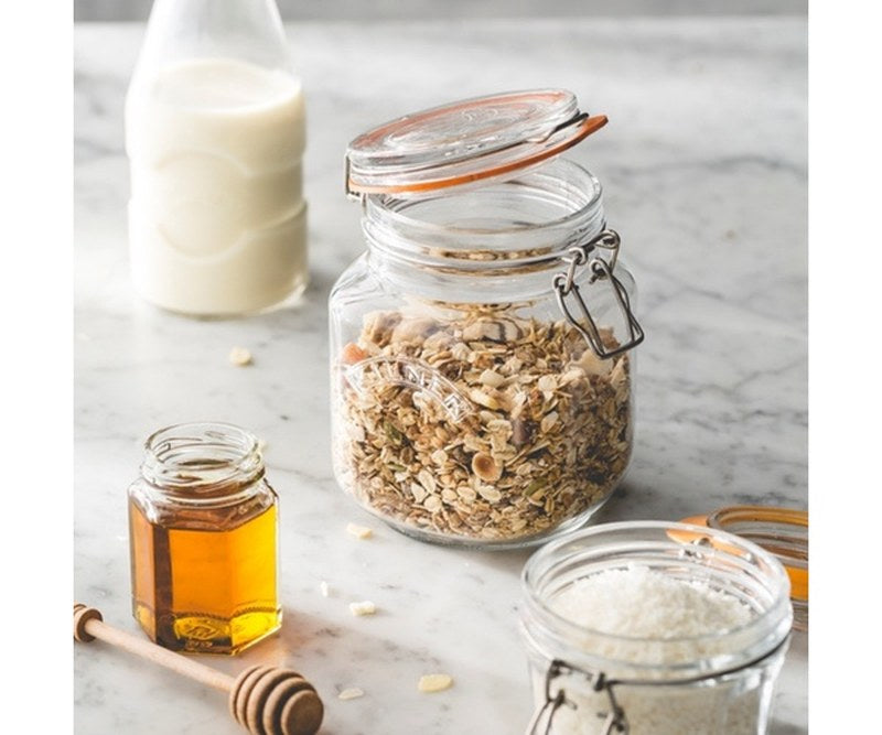Kilner Square Clip Top Jar 1L