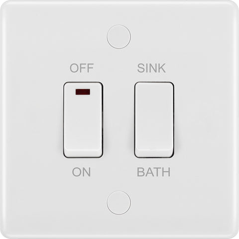BG Electrical 800 Series - 20A, double pole, immersion switch, marked "sink/bath