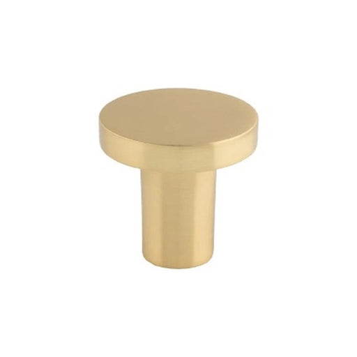 Circular Cupboard Knob 26Mm Dia - SATIN BRASS 26