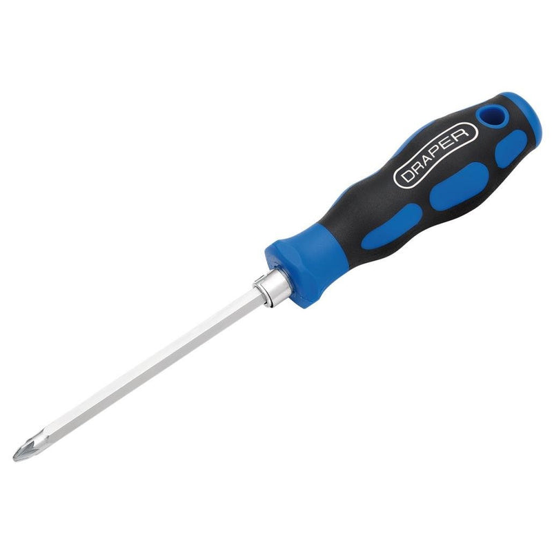 Draper 2-in-1 Reversible Blade Soft Grip Screwdriver, SL6/PZ2 x 175mm