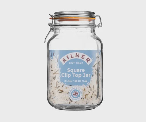 Kilner Square Clip Top Jar 2L