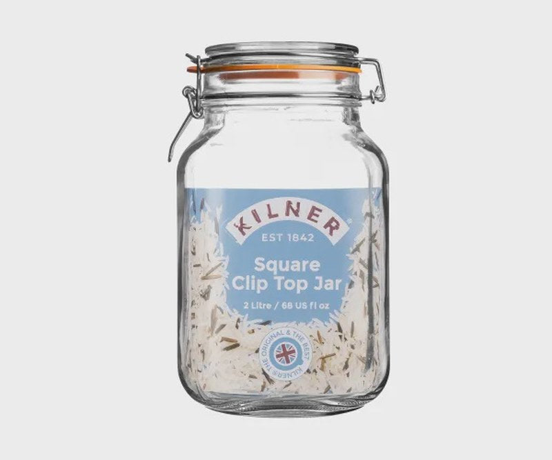 Kilner Square Clip Top Jar 2L