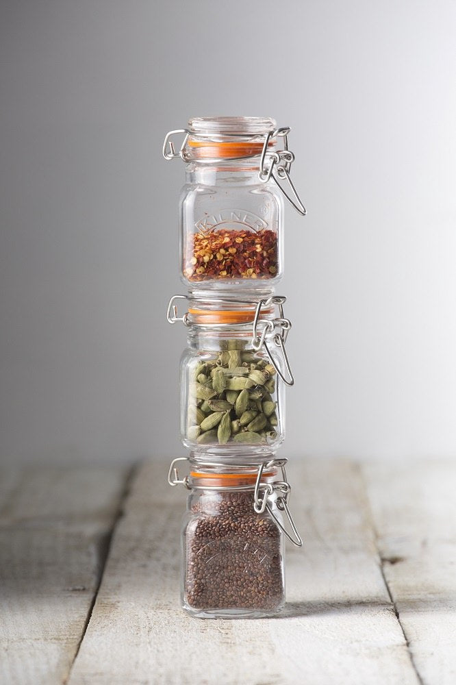 Kilner Square Clip Top Spice Jar 70ml