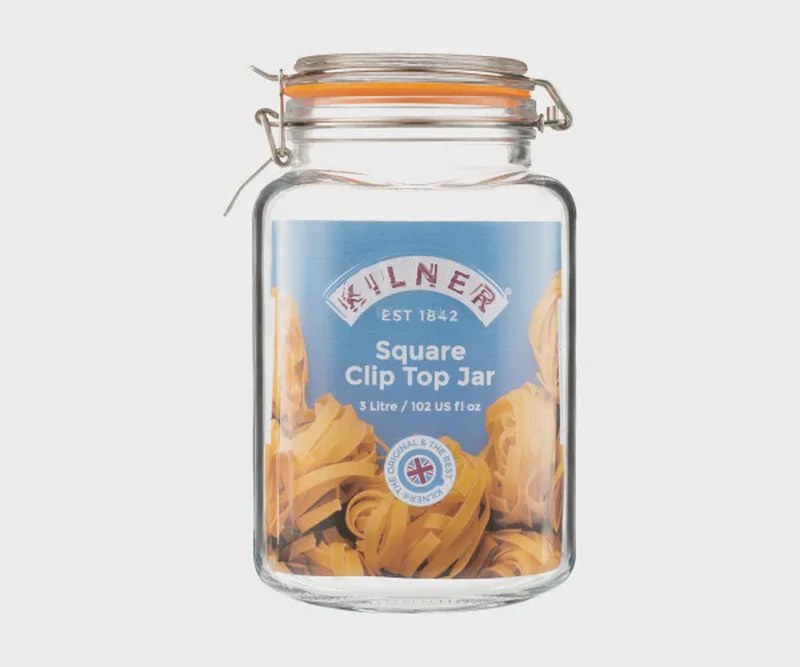 Clip Top Square Jar 3 Litre