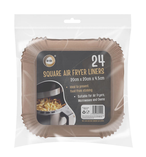 24pc 20cm x 20cm x 4.5cm Square Air Fryer Liners