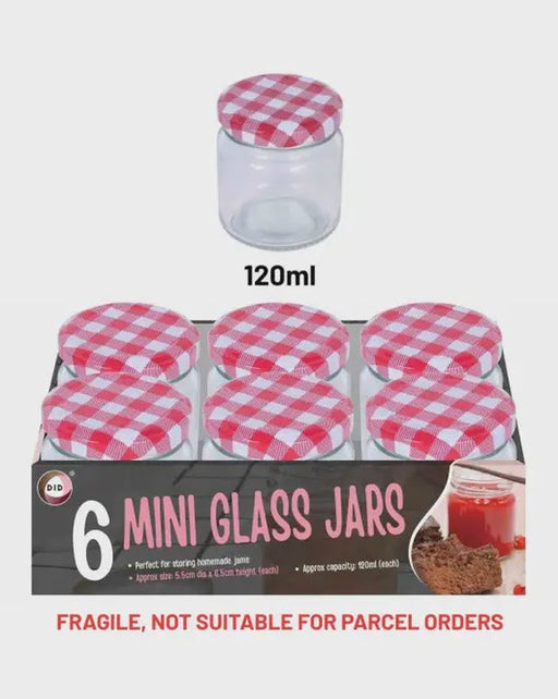 6pc 120ml Mini Glass Jars