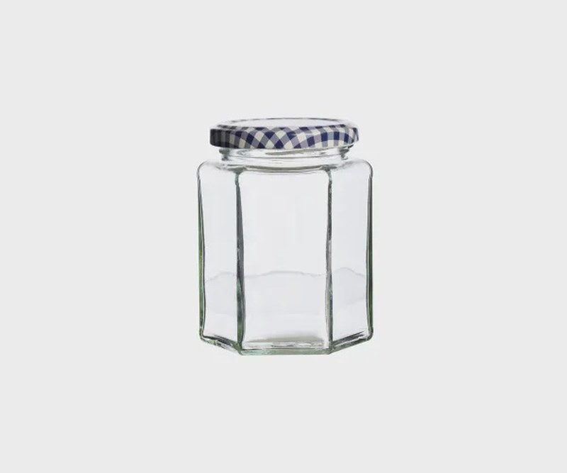Hexagon Twist Top Jar 280Ml
