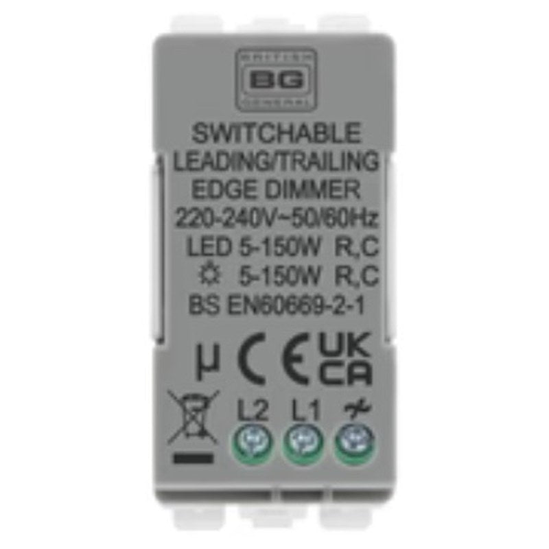 BG Electrical Grid - 2 way, Intelligent Dual Mode Dimmer (EVOLVE WHITE)