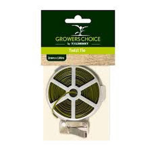 Twist Tie HD Olive 50M With Cutter