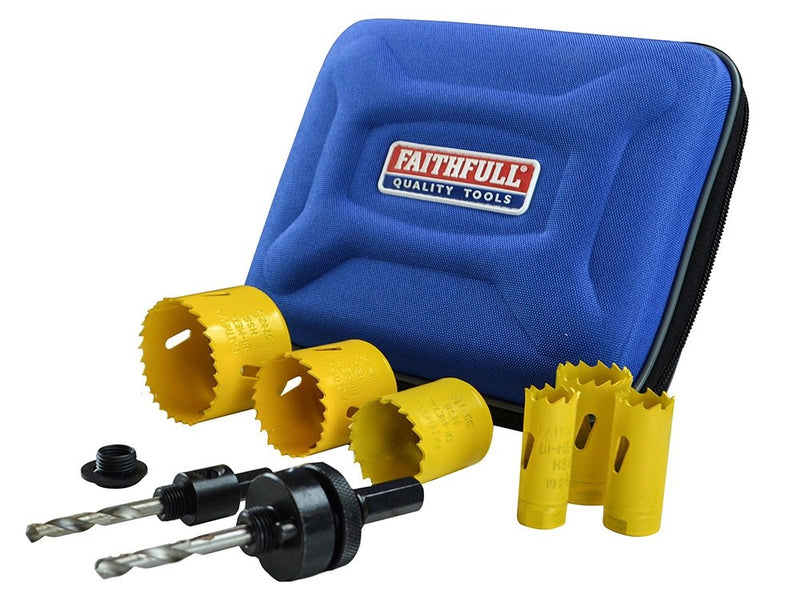 Universal Varipitch Holesaw Plumber's Kit, 9 Piece 19-57mm