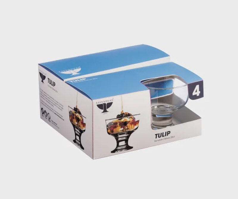 Tulip Set Of 4 Sundae Dishes 28cl