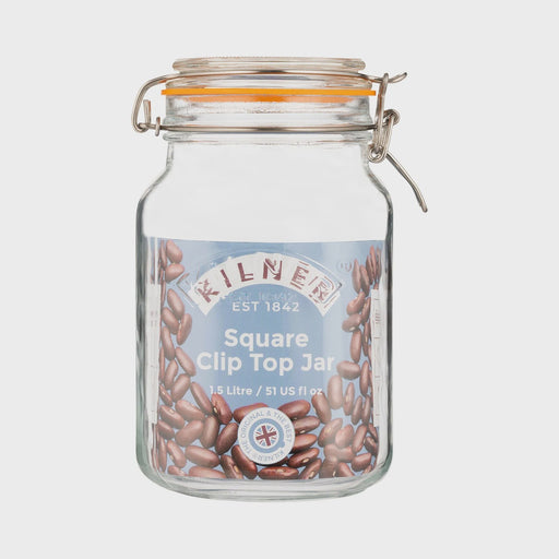 Kilner Square Clip Top Jar 1.5L