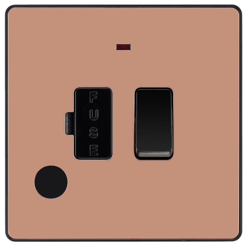 BG Electrical Evolve Polished Copper - Switched and fused with indicator