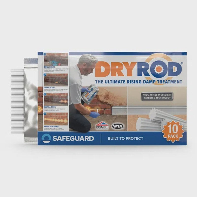 Dryrod Damp-Proofing Rods: BBA Approved Rising Damp Treatment 10 pack