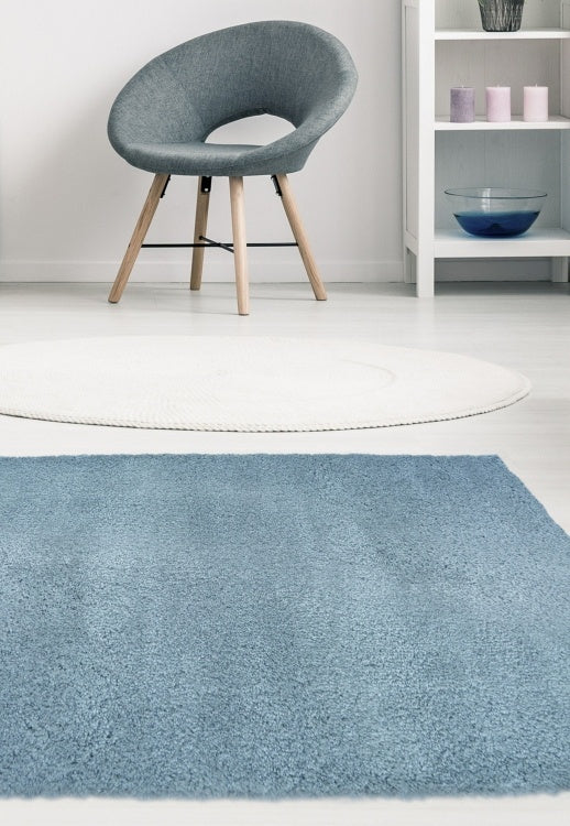 Snug Plain Rug Denim 80x150cm
