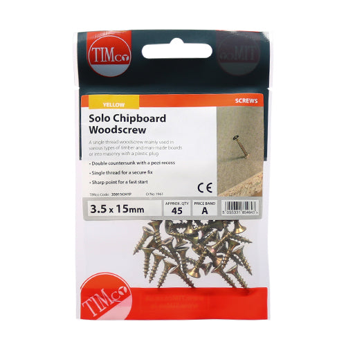 TIMCO Solo Countersunk Gold Woodscrews — Trade Pack