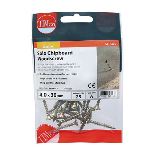 TIMCO Solo Countersunk Gold Woodscrews — Trade Pack