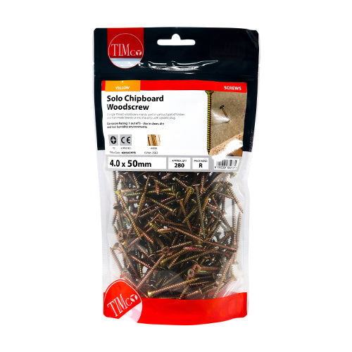 TIMCO Solo Countersunk Gold Woodscrews — Bag