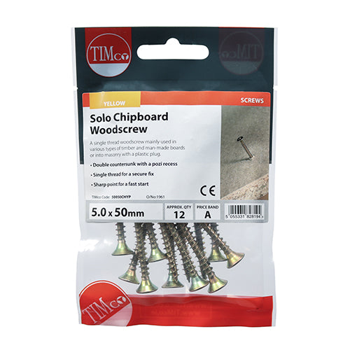 TIMCO Solo Countersunk Gold Woodscrews — Trade Pack