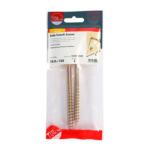 TIMCO Solo Advanced Hex Head Gold Coach Woodscrews — Trade Pack
