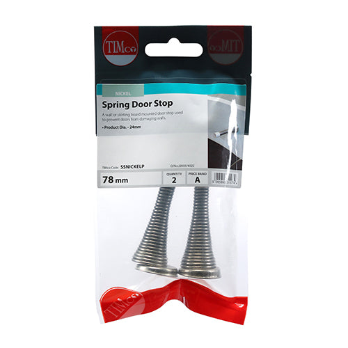 TIMCO Spring Door Stops Electro Brass