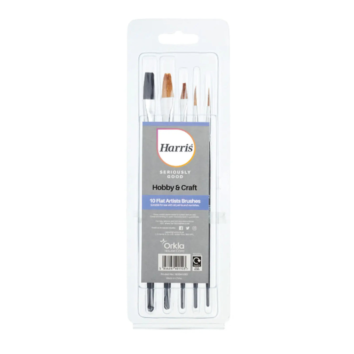 Harris 10Pc Flat Artist Brushes